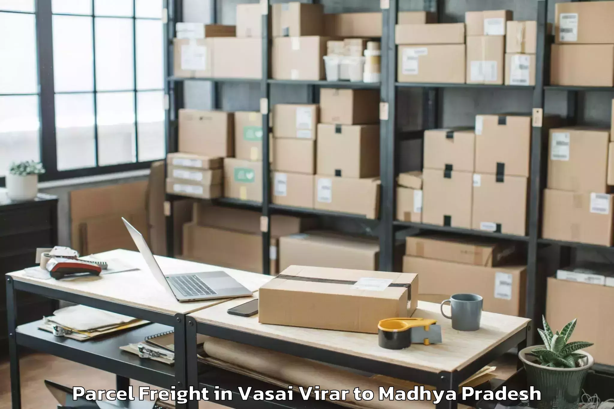 Book Your Vasai Virar to Nasrullaganj Parcel Freight Today